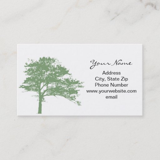 Customizable Tree Shade Business Card
