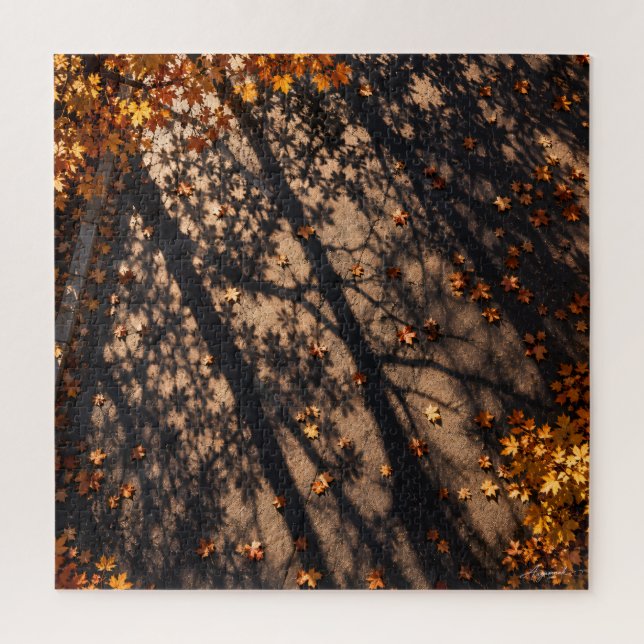 Tree Shadow Grid Pavement Photography Jigsaw Puzzle (Vertical)