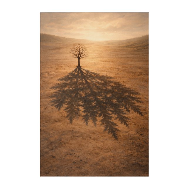 Tree Shadow Wall Art – Symbolic Nature Artwork (Front)