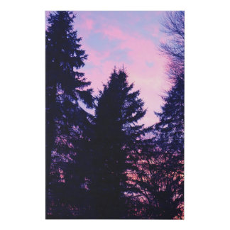 Tree Shadows Forest Hues Faux Canvas Print