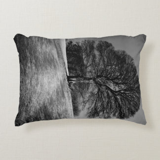 Tree Shaped by the Wind. A lone tree guards a Mend Accent Pillow