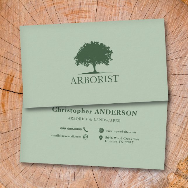 Tree Silhouette - Arborist Business Card (Tree Silhouette - Arborist Business Card)