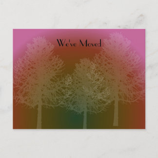 Tree Silhouette Change of Address Announcement Postcard
