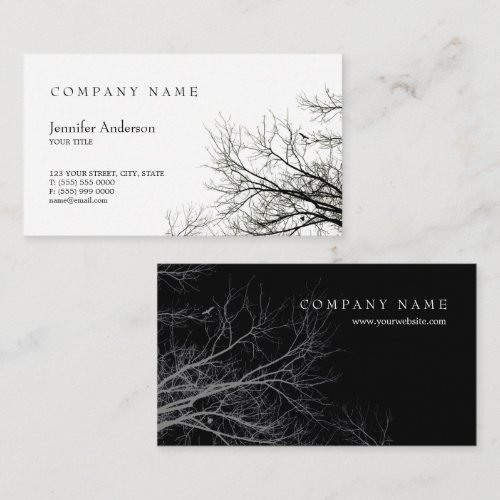 Tree Silhouette business card