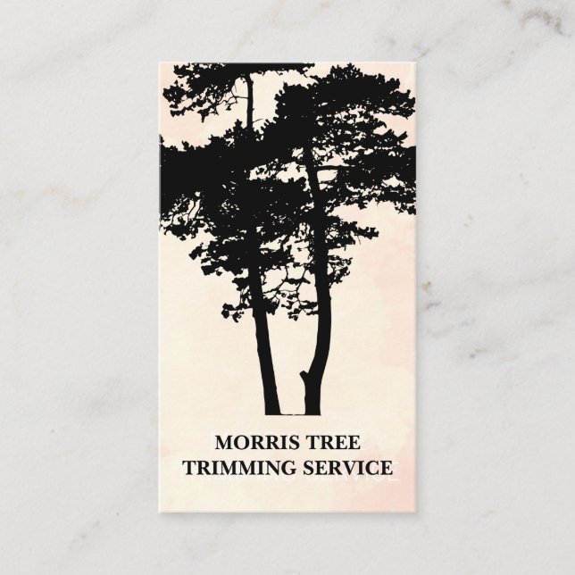 Tree Silhouette | Landscaping | Gardener Business Card (Front)