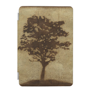 Tree Silhouette on Bronze Background iPad Mini Cover