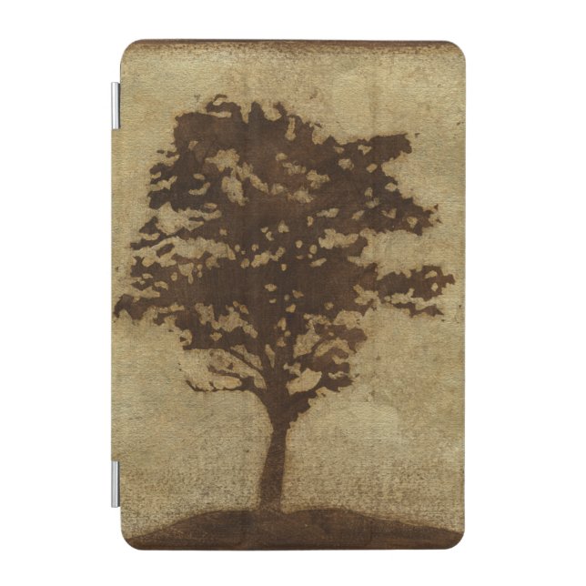 Tree Silhouette on Bronze Background iPad Mini Cover (Front)