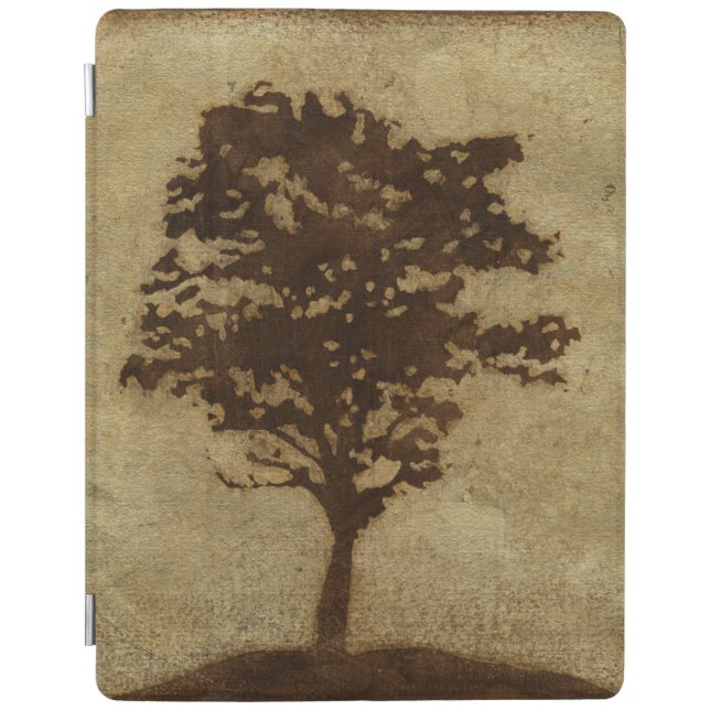 Tree Silhouette on Bronze Background iPad Smart Cover (Front)