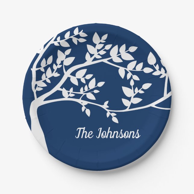 Tree Silhouette Paper Plates (Front)