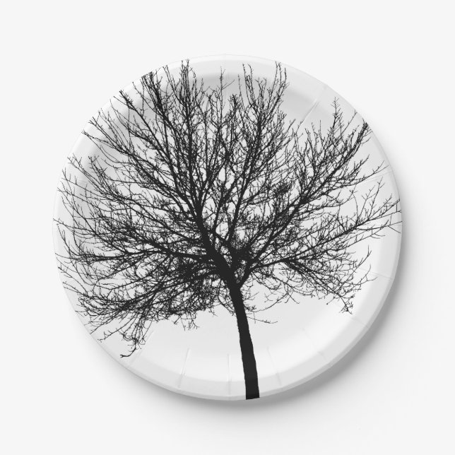 Tree Silhouette Paper Plates (Front)