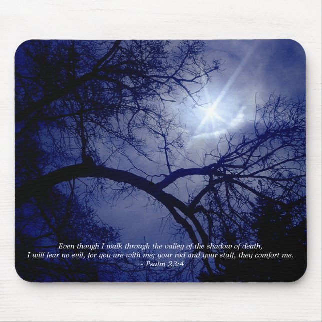 Tree Silhouette Scripture Mousepad (Front)