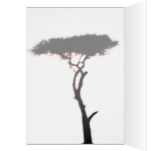 Tree Silhouette & Sunset, Masai Mara Card (Inside (Left))