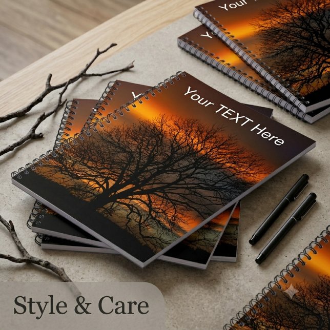 Tree Silhouette Sunset Unique Notebook (Tree Silhouette Sunset Unique Notebook)