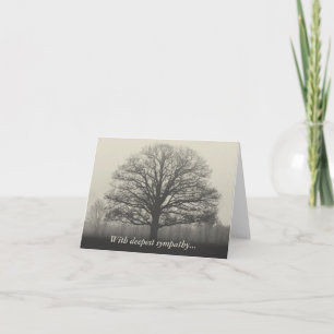 Tree Silhouette With Deepest Sympathy Card