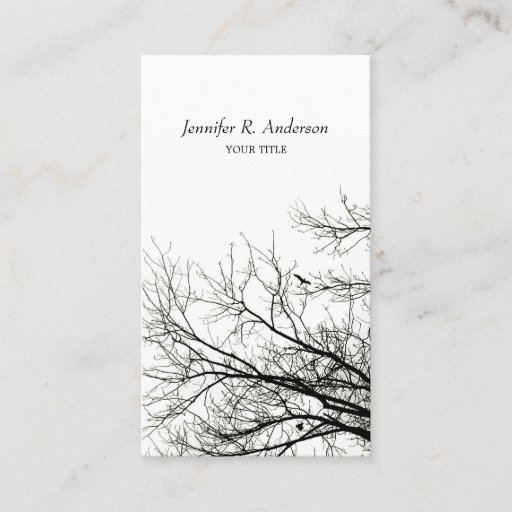 Customizable Tree Silhouettes business card