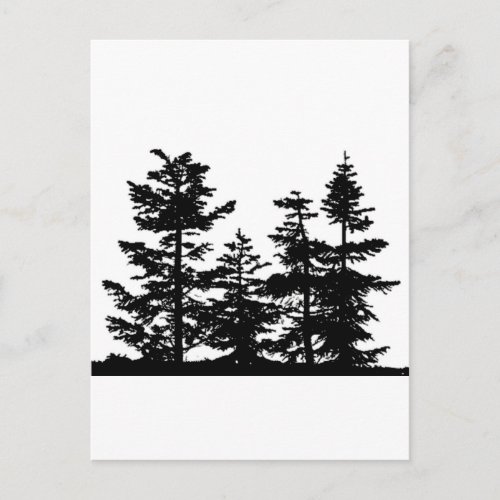 Tree Silhouettes Postcard