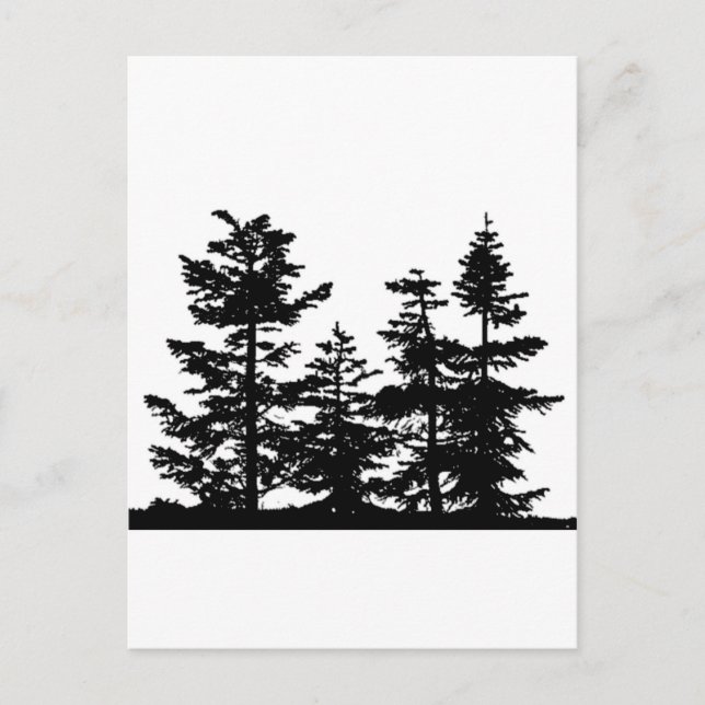 Tree Silhouettes Postcard (Front)