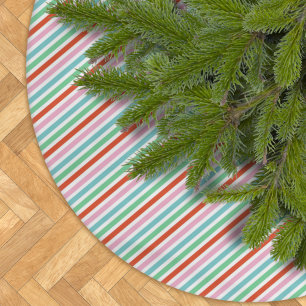 Tree Skirt Christmas Stripes Colorful Cheerful