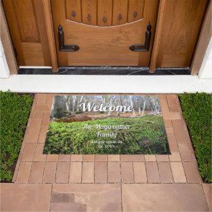 Tree Slumbers in Autumn Moss - Personalized Doormat