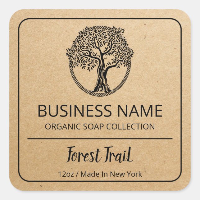 Tree Soap Business Labels (Front)