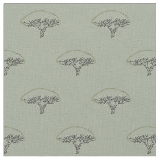 Tree, Socotra Dragon Tree Drawing fabric