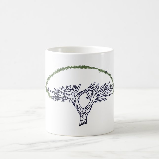 Tree, Socotra Dragon Tree Drawing Mug (Center)