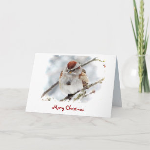 Tree Sparrow Christmas Holiday Card