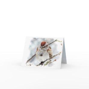Tree Sparrow Thank You Card