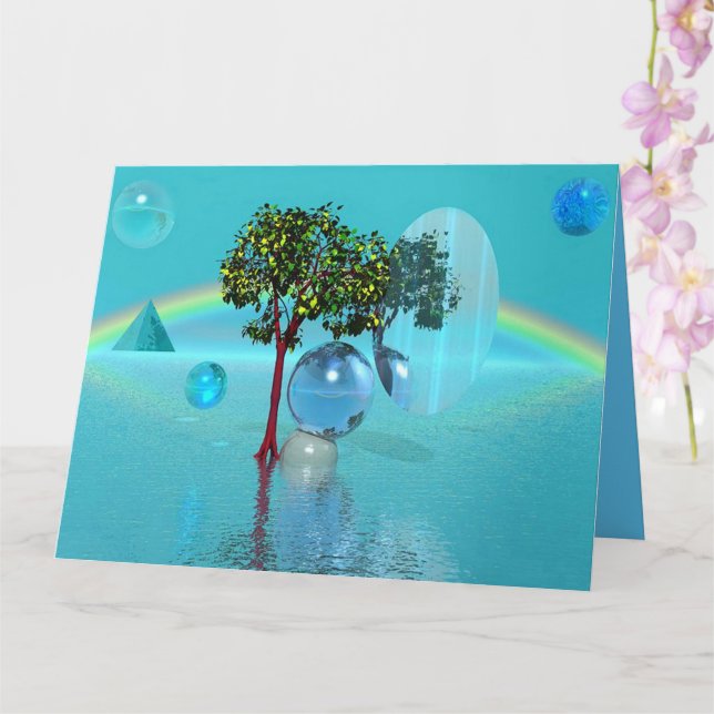 Tree Sphere Card (Orchid)