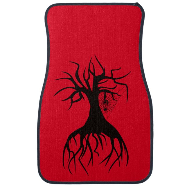 Tree & Spider Web Car Floor Mat (Front)