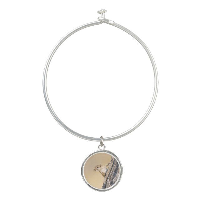Tree squirrel bangle bracelet (Front)