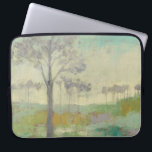 Tree Stand Laptop Sleeve<br><div class="desc">Tree Stand II by Jennifer Goldberger. Features trees in muted colors against a green background.</div>