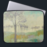 Tree Stand Laptop Sleeve<br><div class="desc">Tree Stand II by Jennifer Goldberger. Features trees in muted colors against a green background.</div>