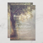 Tree String Lights Rustic Country Bridal Shower Invitation (Front/Back)