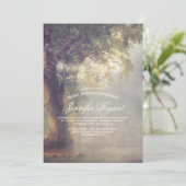 Tree String Lights Rustic Country Bridal Shower Invitation (Standing Front)