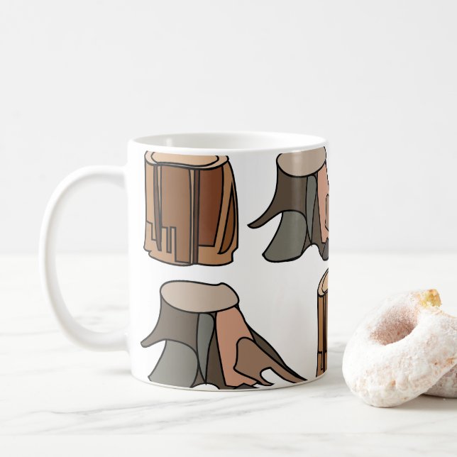 Tree Stump Arborist Tree Surgeon Coffee Mug (With Donut)