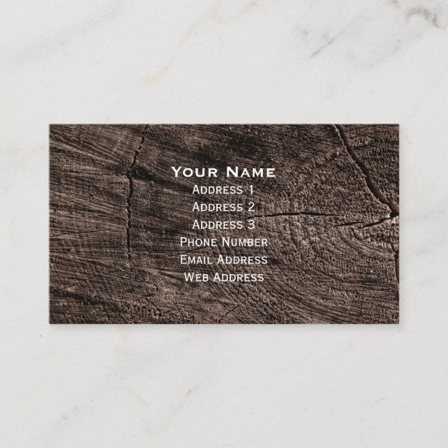 Tree Stump Business Card (Front)