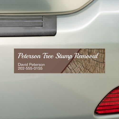 Tree Stump Grinding Removal Felling Business Bumper Sticker