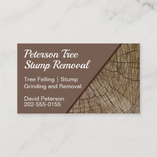 Tree Stump Grinding Removal Felling Business Card