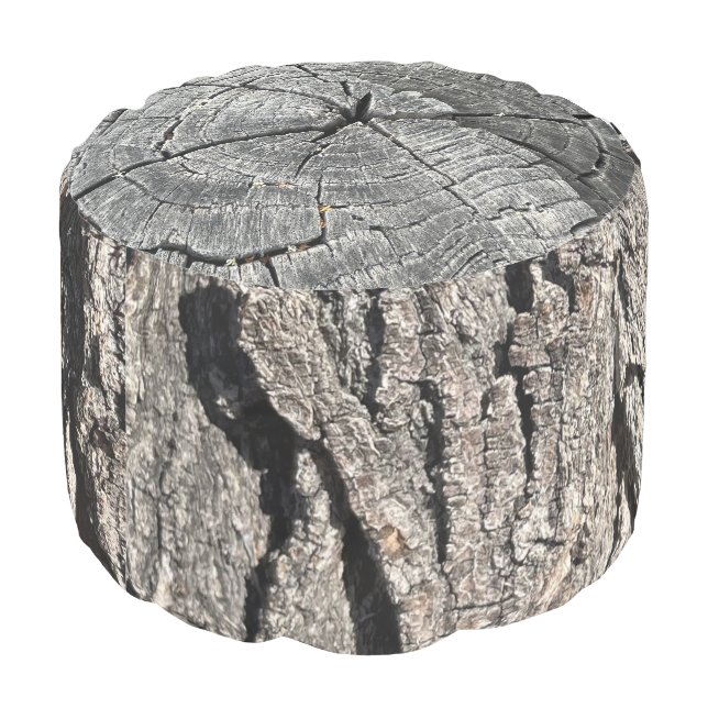 Tree Stump Pouf  (Angled Back)