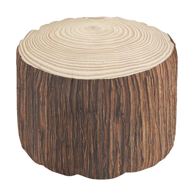 Tree Stump Pouf (Angled Back)