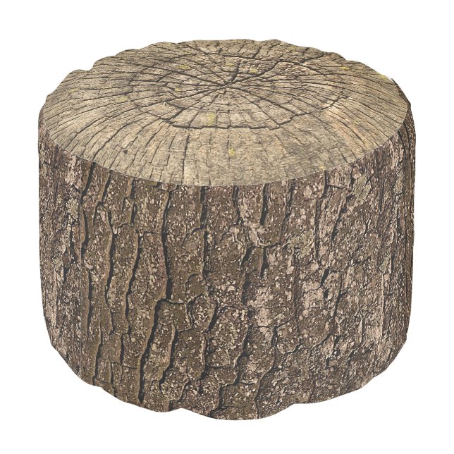 Tree Stump Pouf (Angled Back)