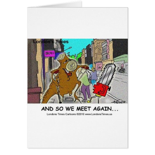 Tree Stump Vs Chainsaw Funny Mugs Cards Gifts (Front)