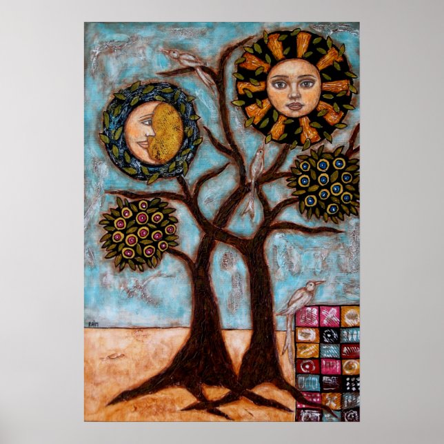 Tree, Sun and The Moon Poster (Front)