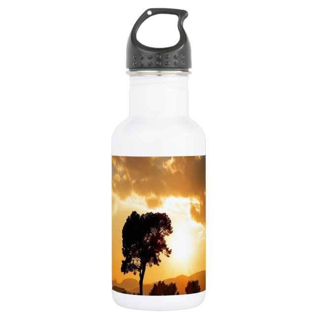 Tree Sunset Water Bottle (Front)