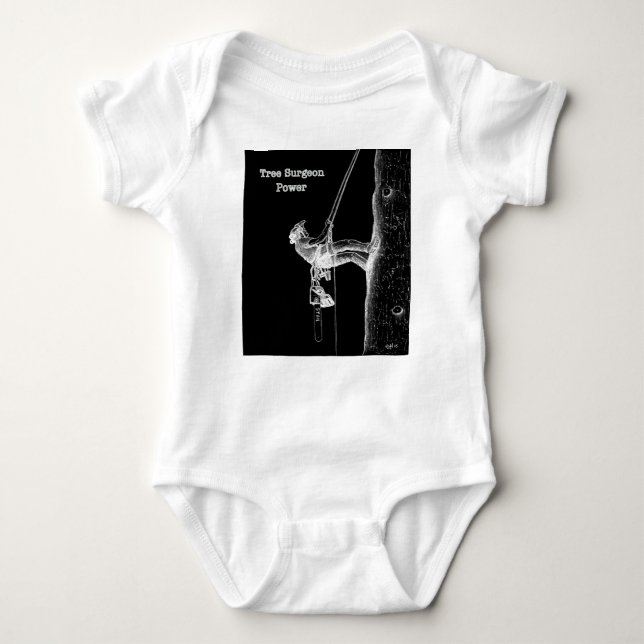 Tree Surgeon Arborist at work present Chainsaw Baby Bodysuit (Front)