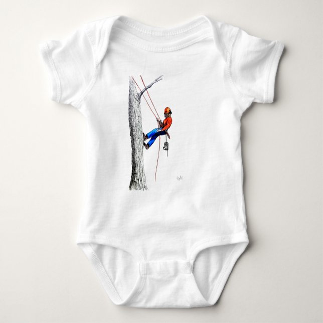 Tree Surgeon Arborist Baby Bodysuit (Front)