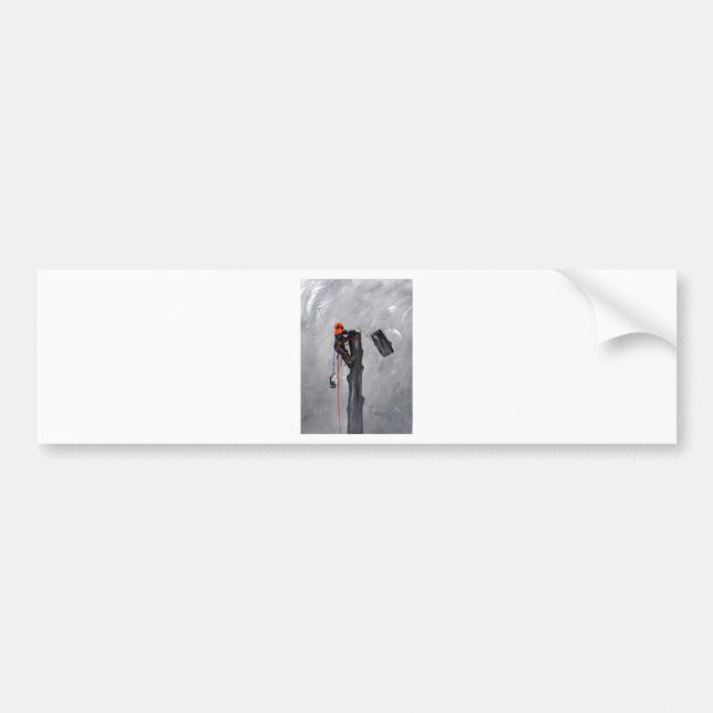 Tree Surgeon Arborist Bumper Sticker (Front)
