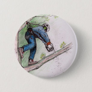 Tree Surgeon Arborist Button