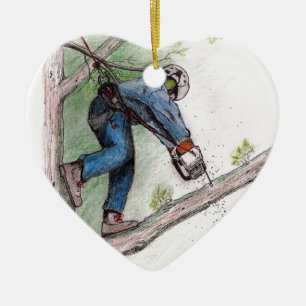 Tree Surgeon Arborist Ceramic Ornament
